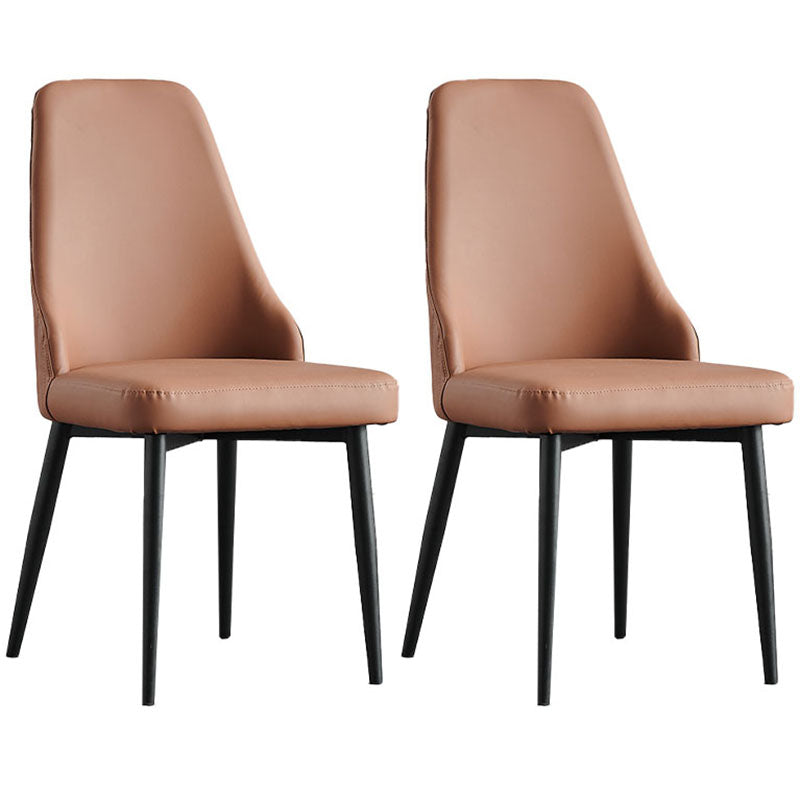 Chaise de salle à manger sans bras à dossier solide de style scandinave, chaise d'appoint rembourrée