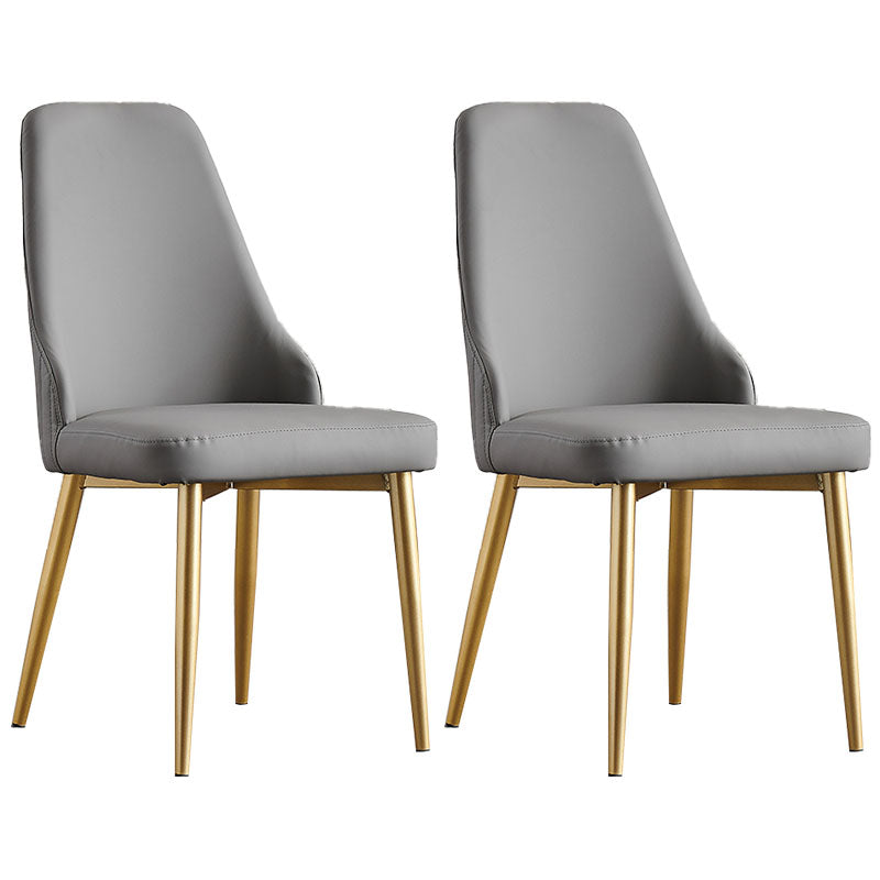 Chaise de salle à manger sans bras à dossier solide de style scandinave, chaise d'appoint rembourrée