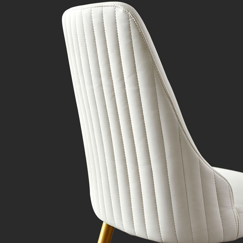 Chaise de salle à manger sans bras à dossier solide de style scandinave, chaise d'appoint rembourrée