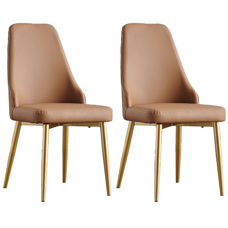Chaise de salle à manger sans bras à dossier solide de style scandinave, chaise d'appoint rembourrée