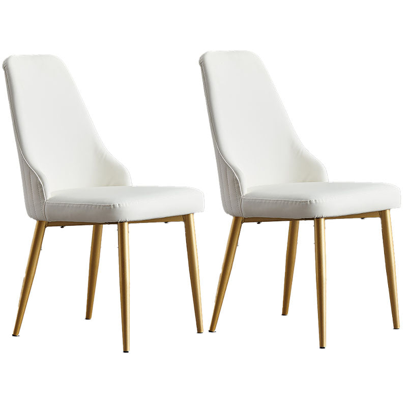 Chaise de salle à manger sans bras à dossier solide de style scandinave, chaise d'appoint rembourrée