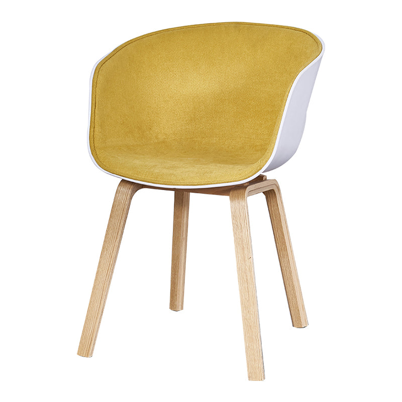 Chaises de salle à manger de style moderne, chaise latérale sans accoudoirs avec pieds en bois