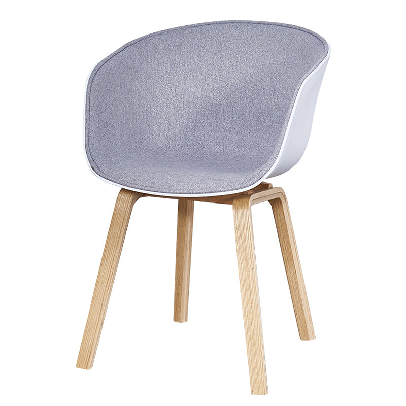 Chaises de salle à manger de style moderne, chaise latérale sans accoudoirs avec pieds en bois
