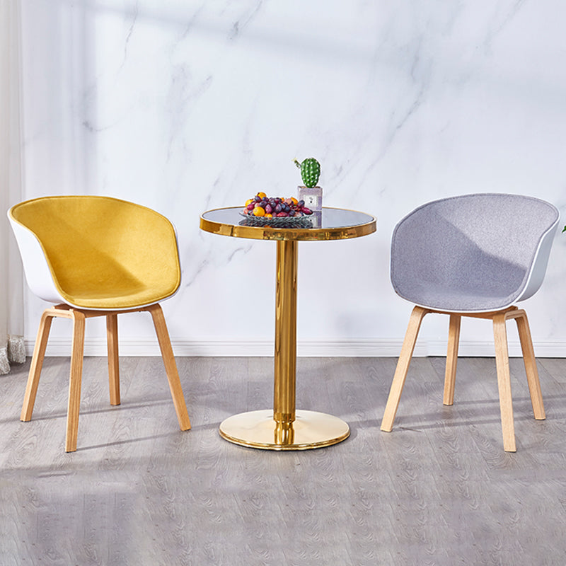 Chaises de salle à manger de style moderne, chaise latérale sans accoudoirs avec pieds en bois