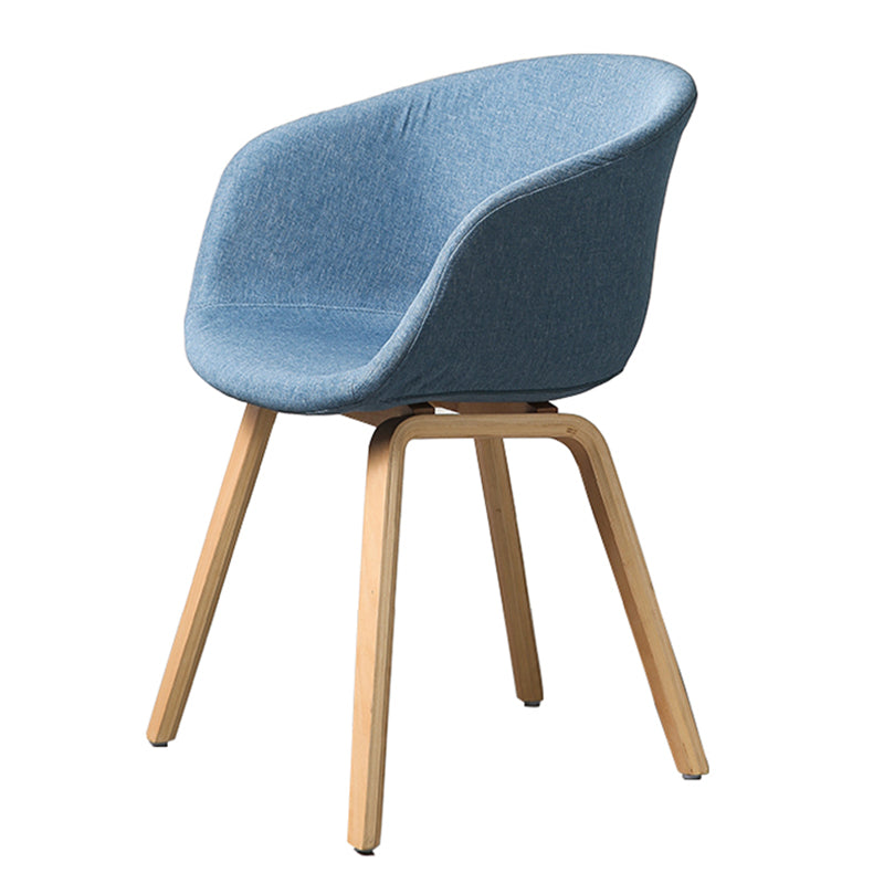 Chaises de salle à manger de style moderne, chaise latérale sans accoudoirs avec pieds en bois
