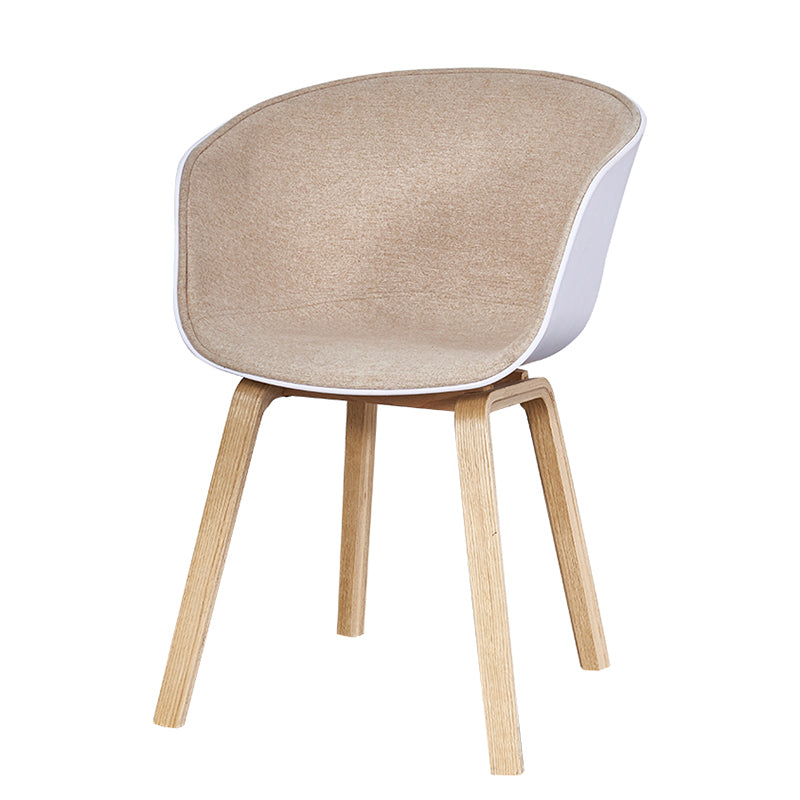 Chaises de salle à manger de style moderne, chaise latérale sans accoudoirs avec pieds en bois