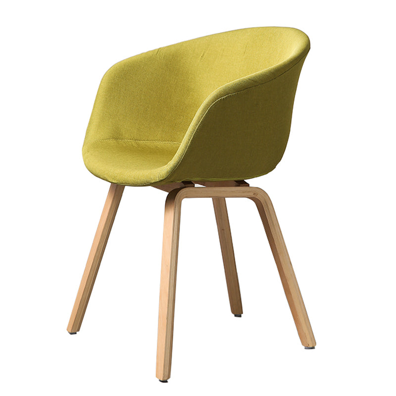 Chaises de salle à manger de style moderne, chaise latérale sans accoudoirs avec pieds en bois