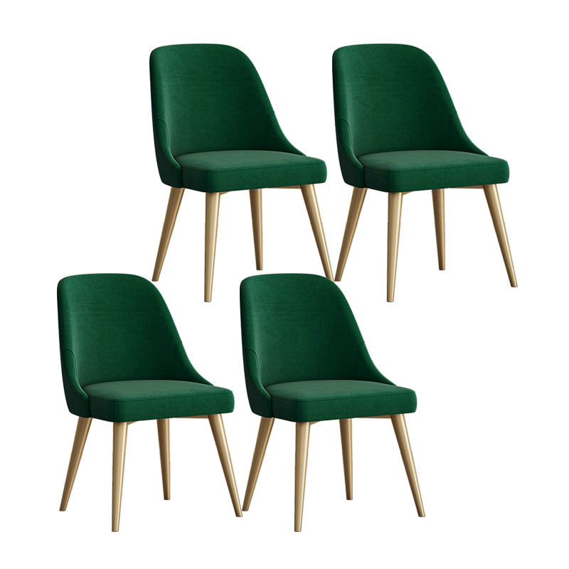 Chaises de salle à manger en Faux cuir de conception nordique, chaise de salle à manger sans bras à dossier solide