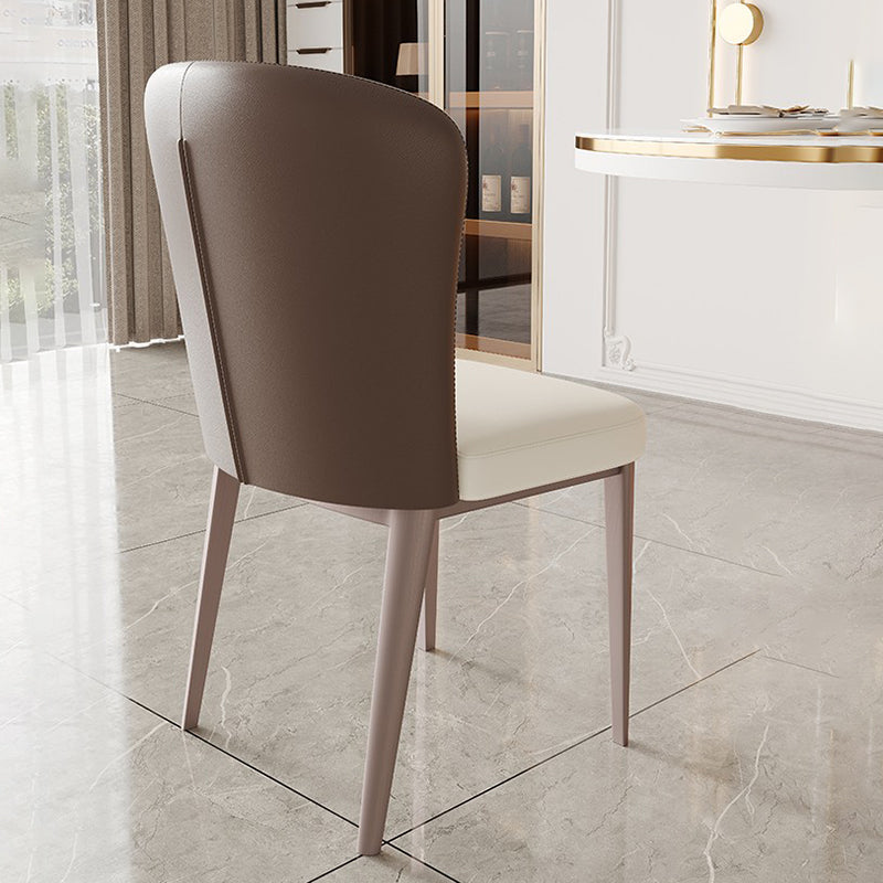 Sillas de comedor contemporáneas que cenan las sillas laterales sin brazos con las piernas del metal