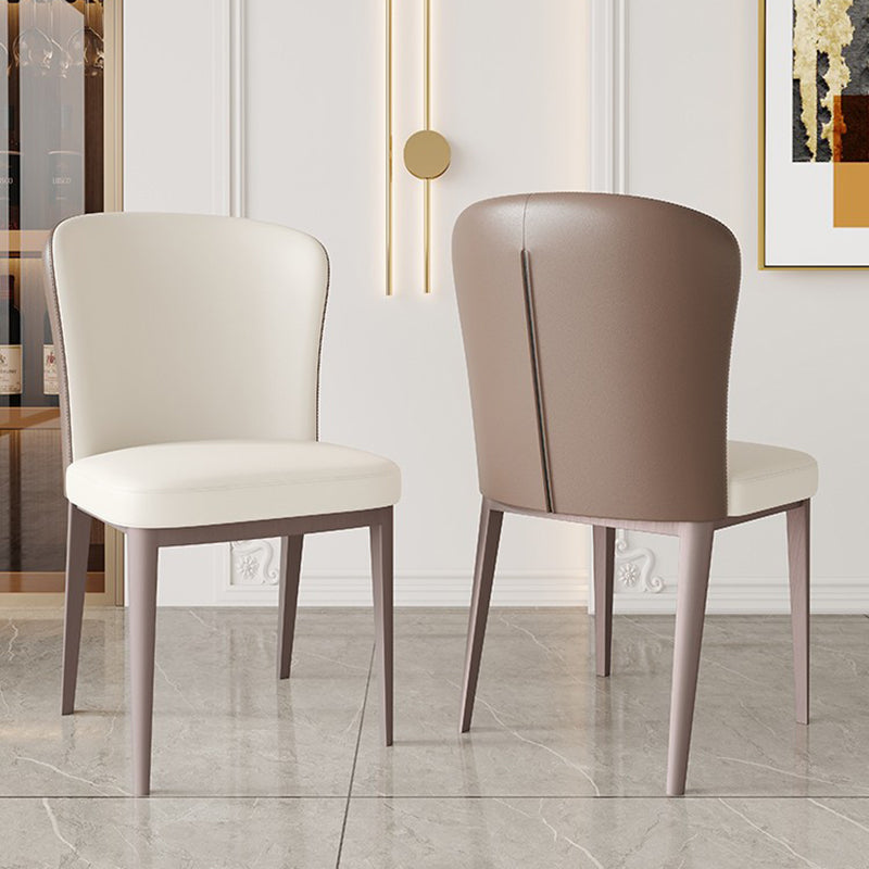 Sillas de comedor contemporáneas que cenan las sillas laterales sin brazos con las piernas del metal