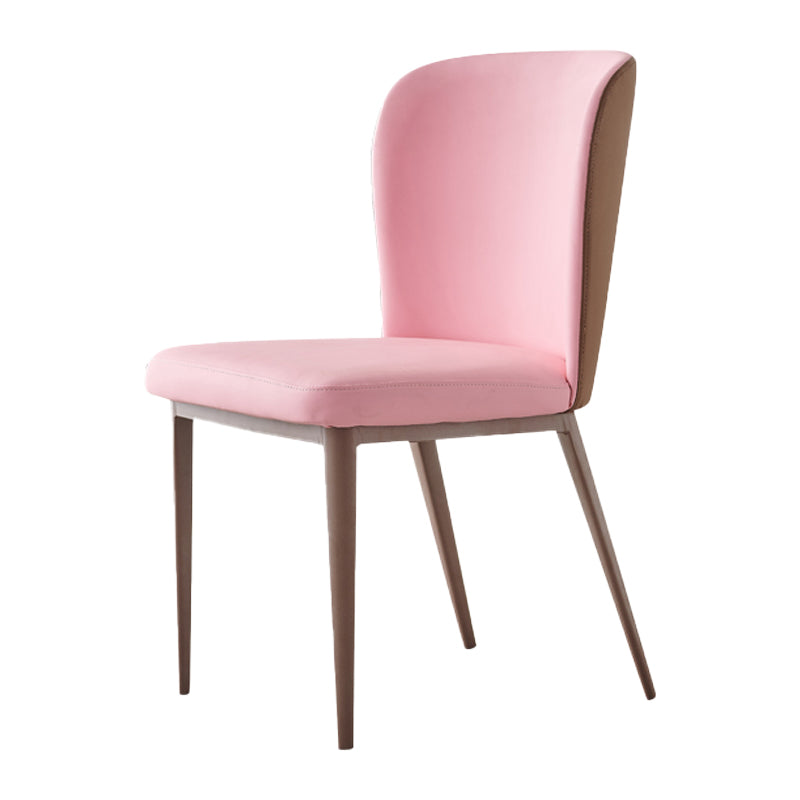 Sillas de comedor contemporáneas que cenan las sillas laterales sin brazos con las piernas del metal