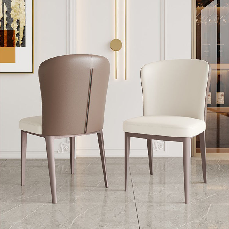 Sillas de comedor contemporáneas que cenan las sillas laterales sin brazos con las piernas del metal