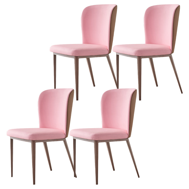 Sillas de comedor contemporáneas que cenan las sillas laterales sin brazos con las piernas del metal