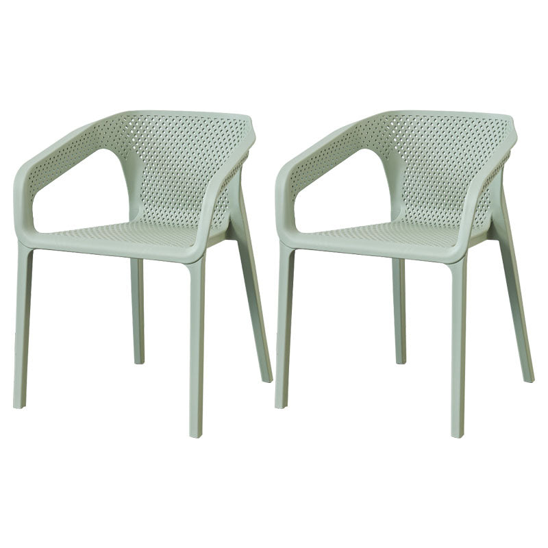Silla de comedor de cocina escandinava de plástico, sillón con respaldo sólido
