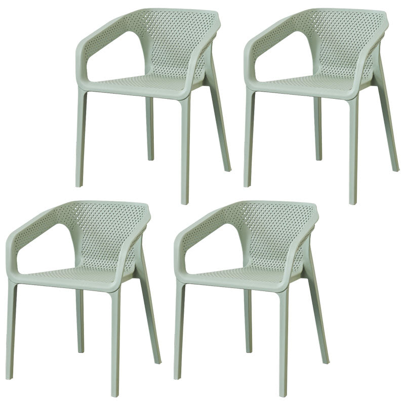 Silla de comedor de cocina escandinava de plástico, sillón con respaldo sólido