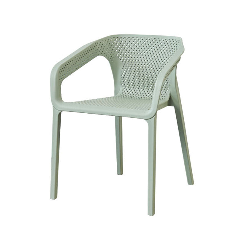 Silla de comedor de cocina escandinava de plástico, sillón con respaldo sólido