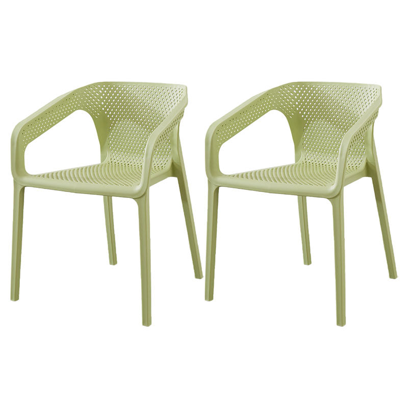 Silla de comedor de cocina escandinava de plástico, sillón con respaldo sólido