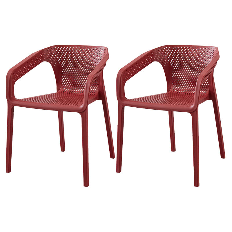 Silla de comedor de cocina escandinava de plástico, sillón con respaldo sólido