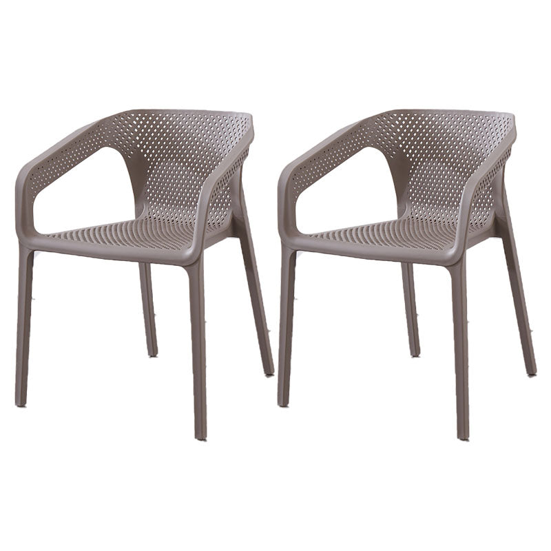Silla de comedor de cocina escandinava de plástico, sillón con respaldo sólido