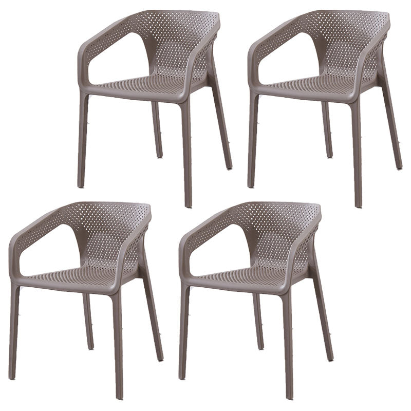 Silla de comedor de cocina escandinava de plástico, sillón con respaldo sólido