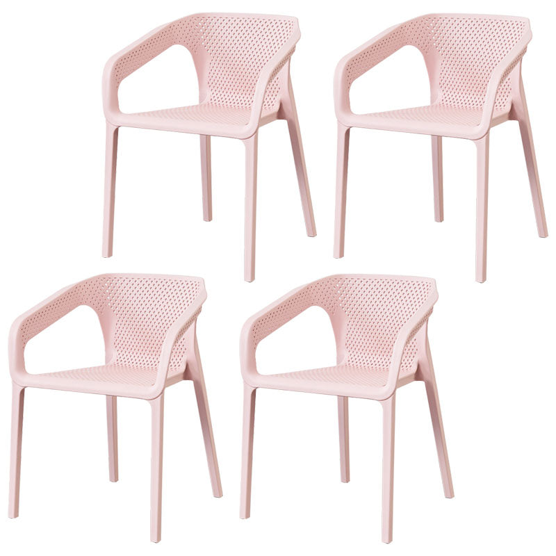Silla de comedor de cocina escandinava de plástico, sillón con respaldo sólido