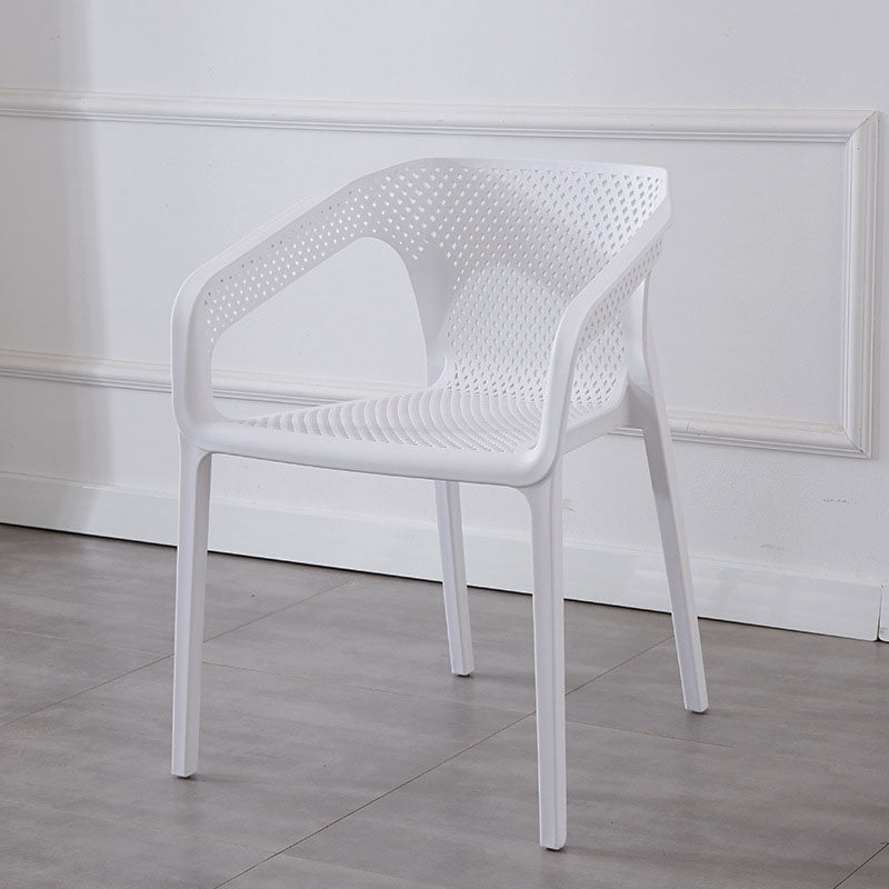 Kunststof Scandinavische keuken-eetkamerstoel Fauteuil met stevige rugleuning