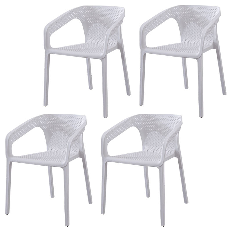 Silla de comedor de cocina escandinava de plástico, sillón con respaldo sólido