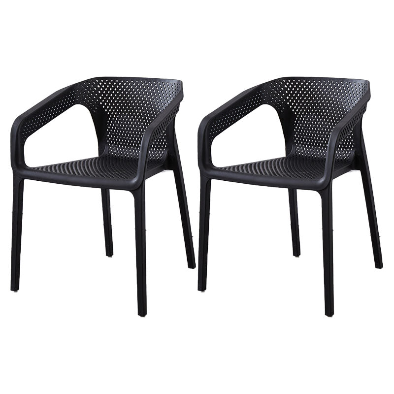 Silla de comedor de cocina escandinava de plástico, sillón con respaldo sólido