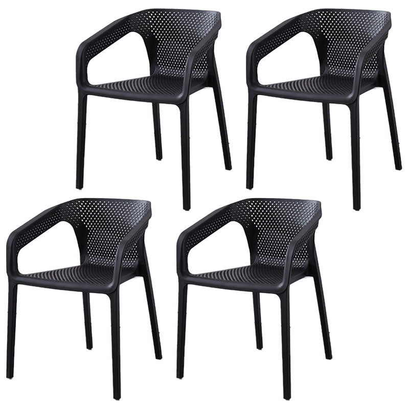 Silla de comedor de cocina escandinava de plástico, sillón con respaldo sólido