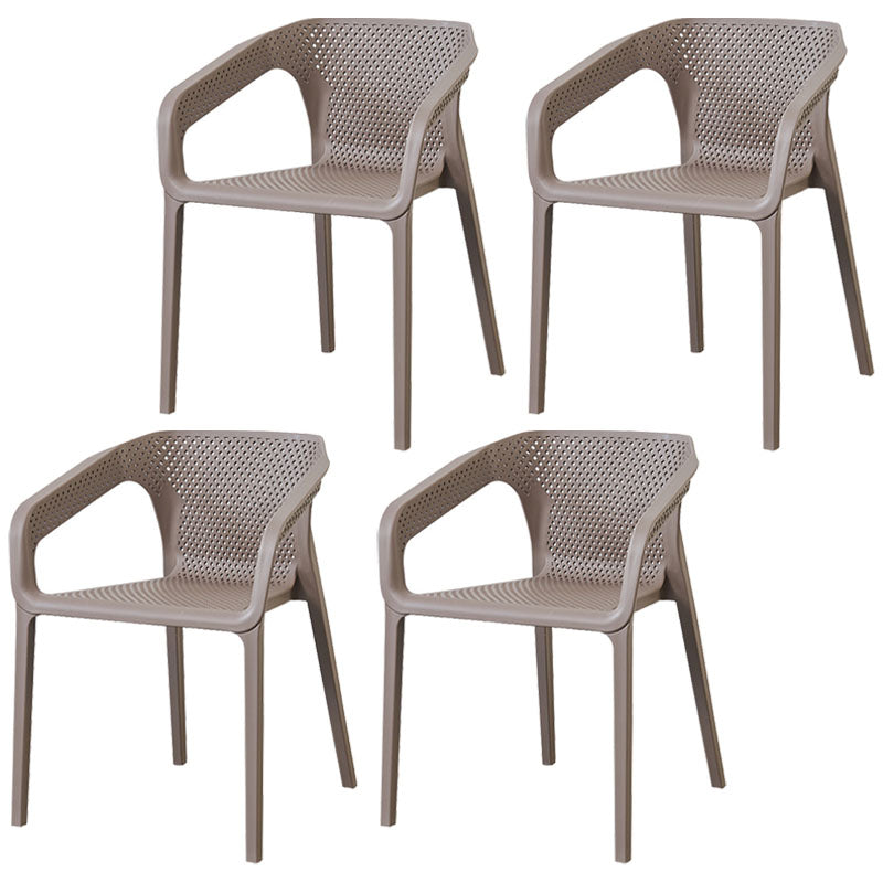 Silla de comedor de cocina escandinava de plástico, sillón con respaldo sólido