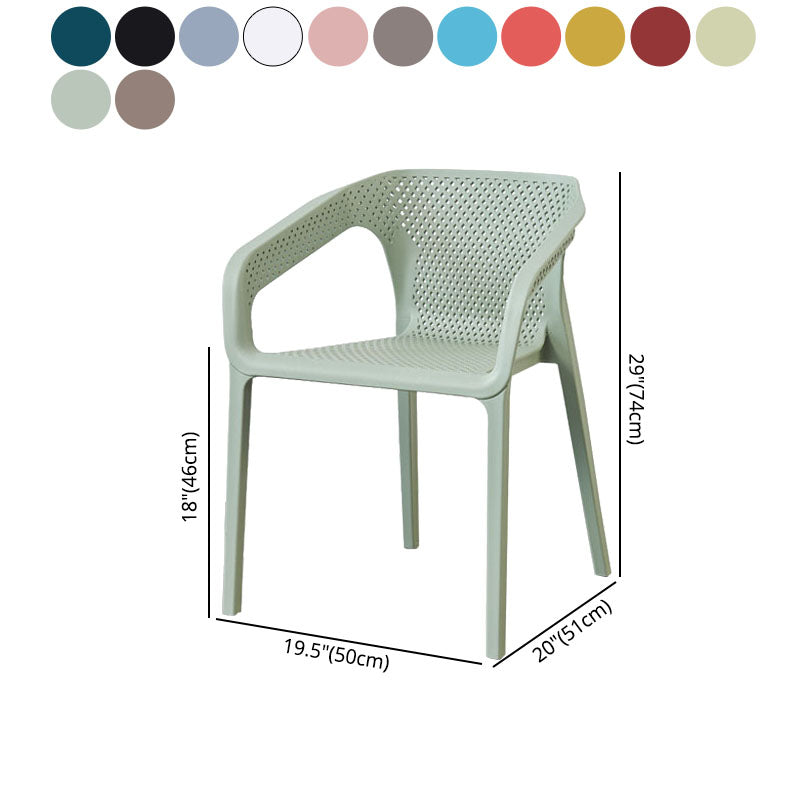 Silla de comedor de cocina escandinava de plástico, sillón con respaldo sólido