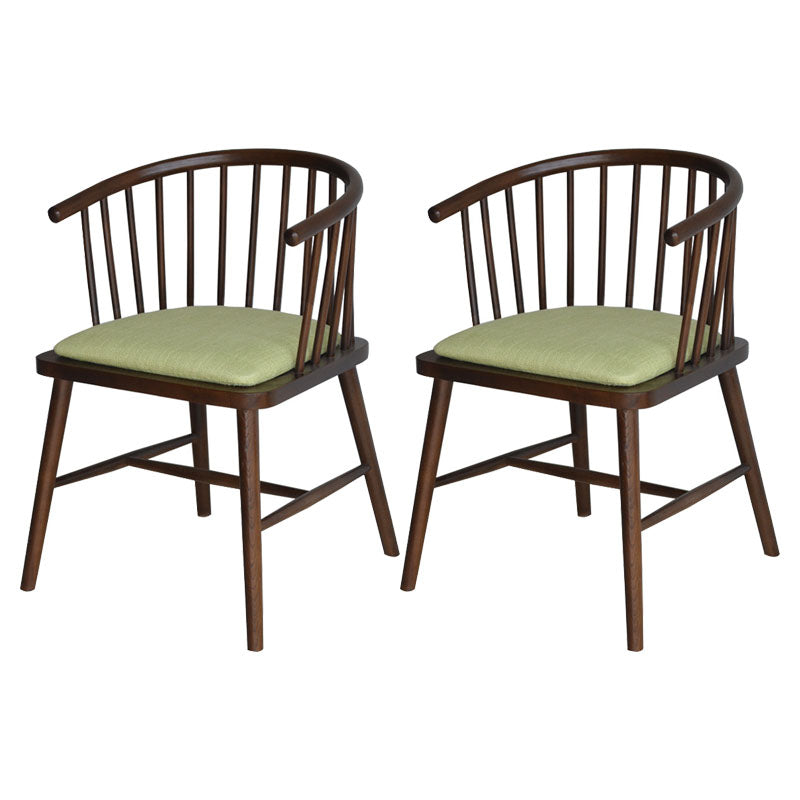 Sillón de madera contemporáneo para estancia en familia, acabado mate, respaldo Windsor, silla de comedor
