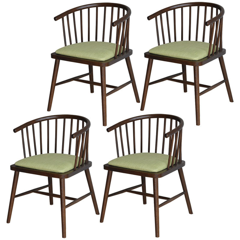 Sillón de madera contemporáneo para estancia en familia, acabado mate, respaldo Windsor, silla de comedor