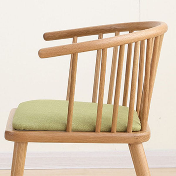 Sillón de madera contemporáneo para estancia en familia, acabado mate, respaldo Windsor, silla de comedor
