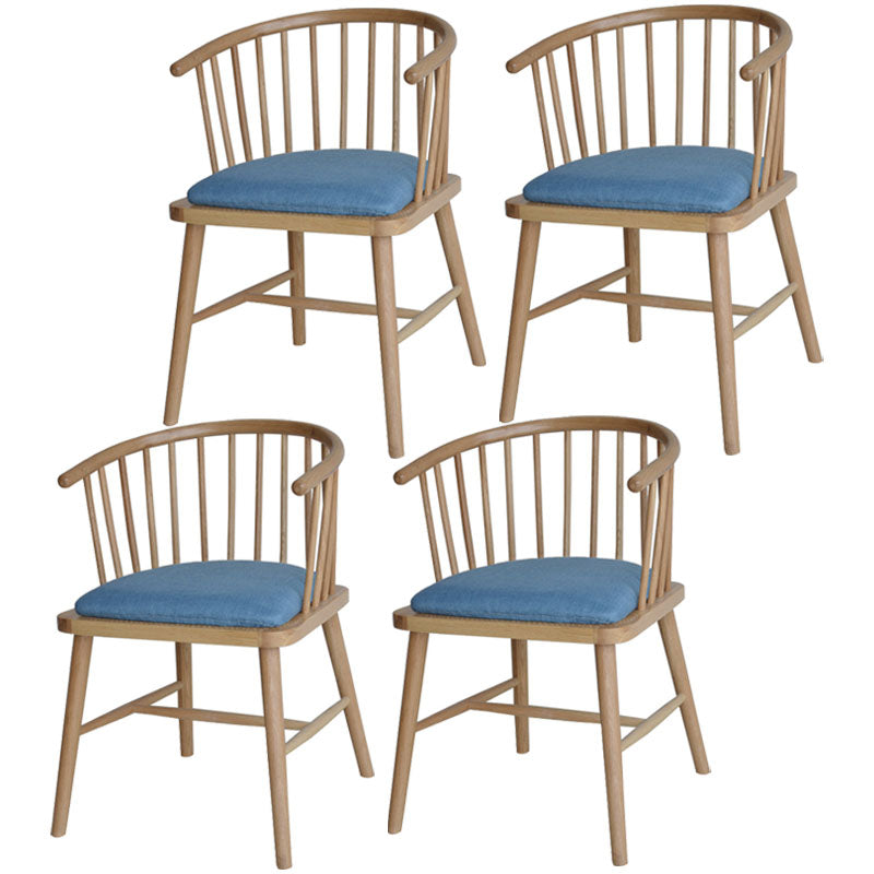 Sillón de madera contemporáneo para estancia en familia, acabado mate, respaldo Windsor, silla de comedor