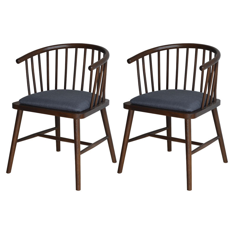 Sillón de madera contemporáneo para estancia en familia, acabado mate, respaldo Windsor, silla de comedor