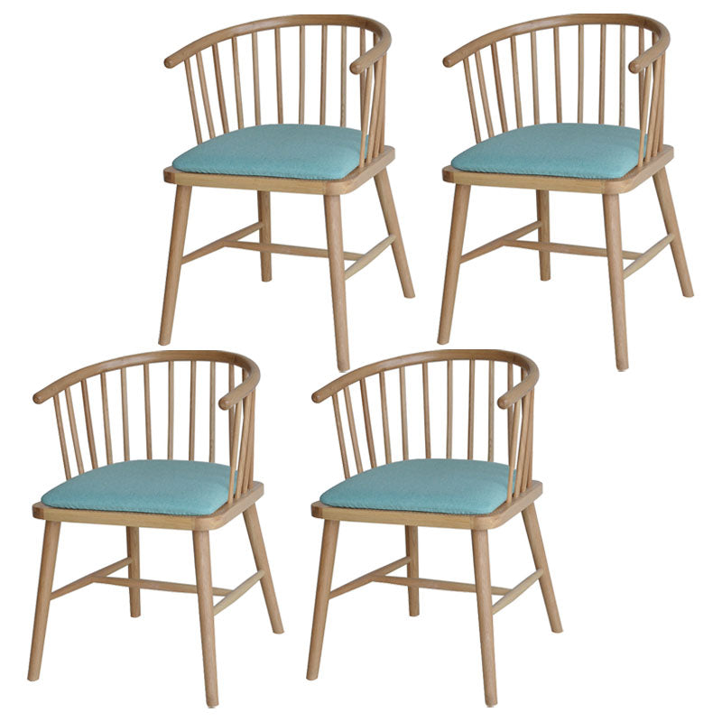 Sillón de madera contemporáneo para estancia en familia, acabado mate, respaldo Windsor, silla de comedor