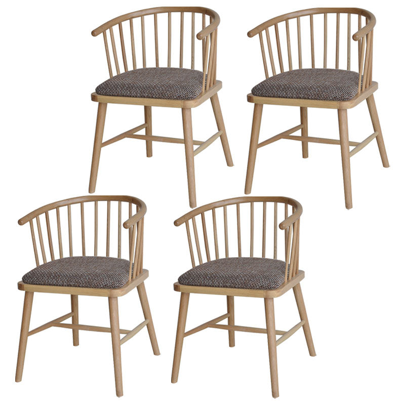 Sillón de madera contemporáneo para estancia en familia, acabado mate, respaldo Windsor, silla de comedor