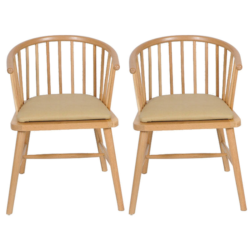Sillón de madera contemporáneo para estancia en familia, acabado mate, respaldo Windsor, silla de comedor