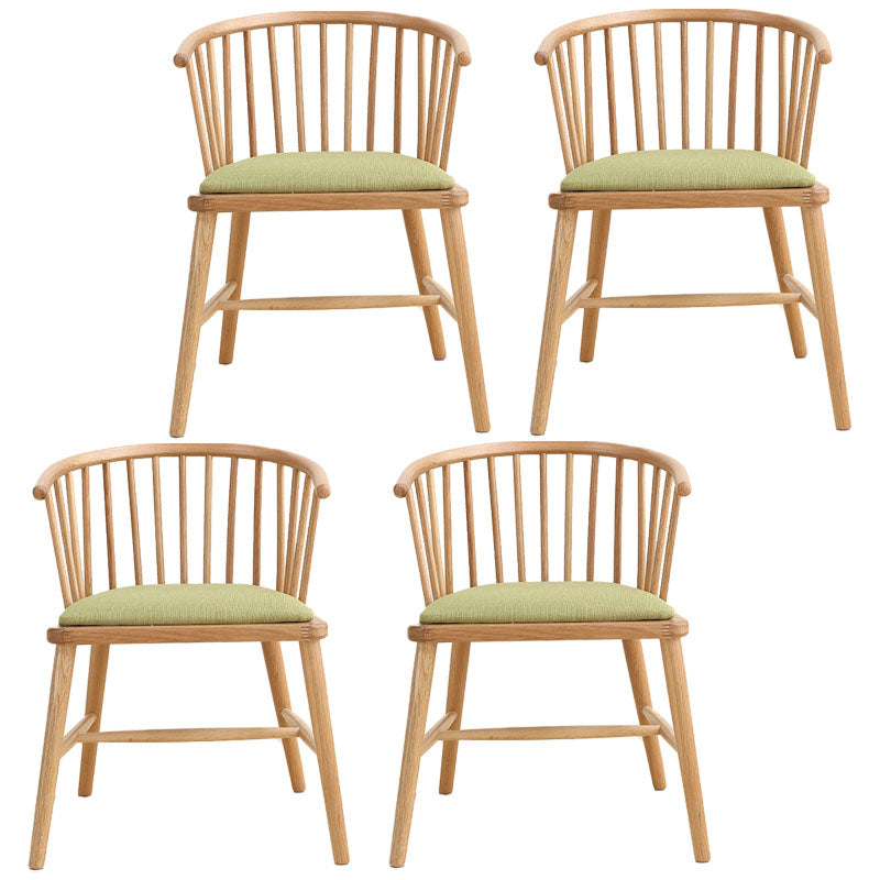 Sillón de madera contemporáneo para estancia en familia, acabado mate, respaldo Windsor, silla de comedor