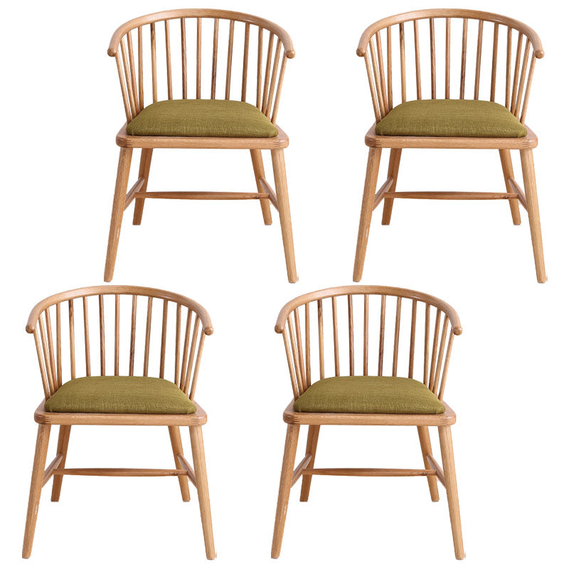 Sillón de madera contemporáneo para estancia en familia, acabado mate, respaldo Windsor, silla de comedor