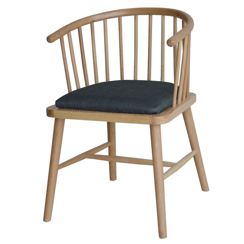Eigentijdse Homestay Houten Fauteuil Matte Afwerking Windsor Back Eetkamerstoel