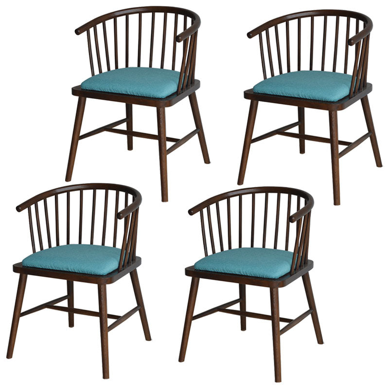 Sillón de madera contemporáneo para estancia en familia, acabado mate, respaldo Windsor, silla de comedor