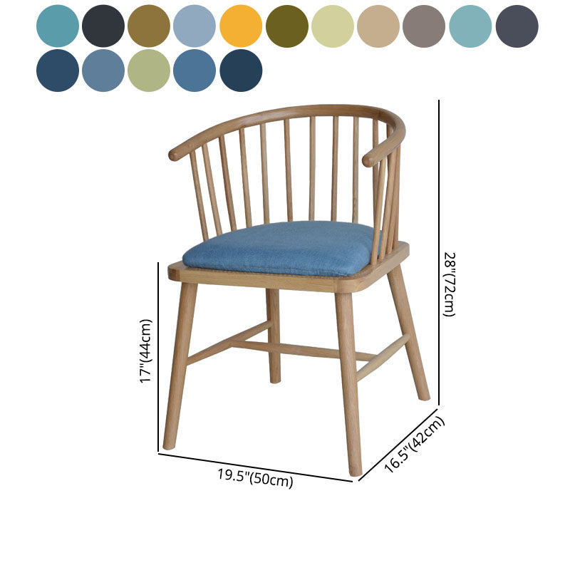 Sillón de madera contemporáneo para estancia en familia, acabado mate, respaldo Windsor, silla de comedor