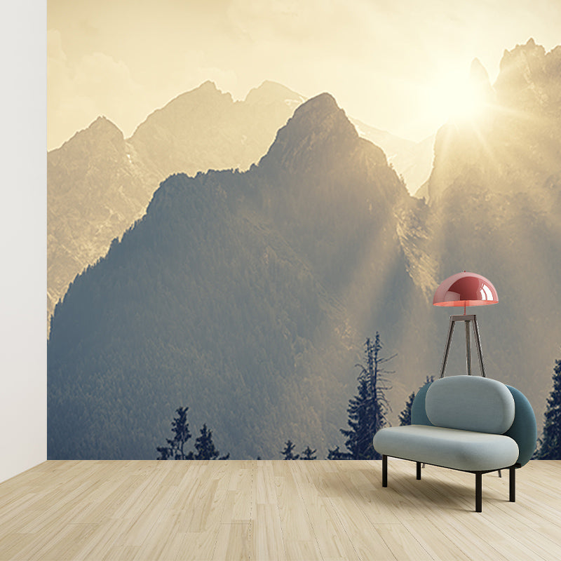 Modern Style Mural Wallpaper Mountains Photography Indoor Wall Mural