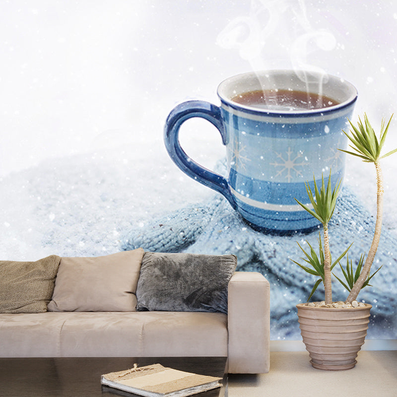 Modern Style Mural Wallpaper Coffee Environment Friendly Bedroom Wall Mural