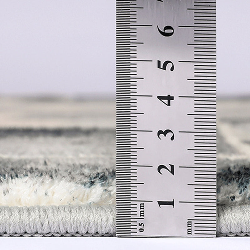 Hellgrau unregelmäßiger gestreiften Teppich Polyester Moderner Teppich Waschbar Teppich für Wohnzimmer