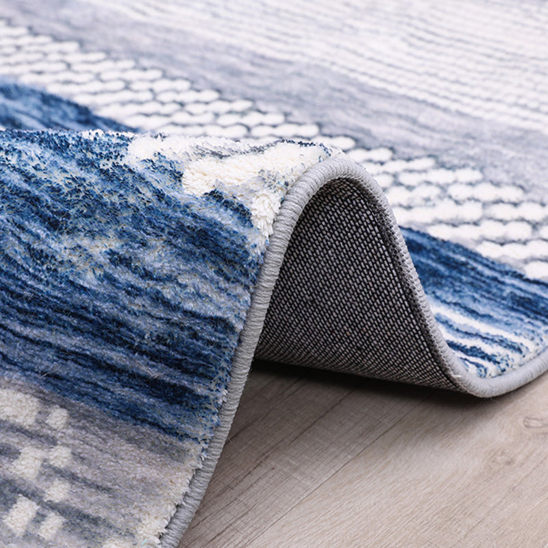 Hellgrau unregelmäßiger gestreiften Teppich Polyester Moderner Teppich Waschbar Teppich für Wohnzimmer