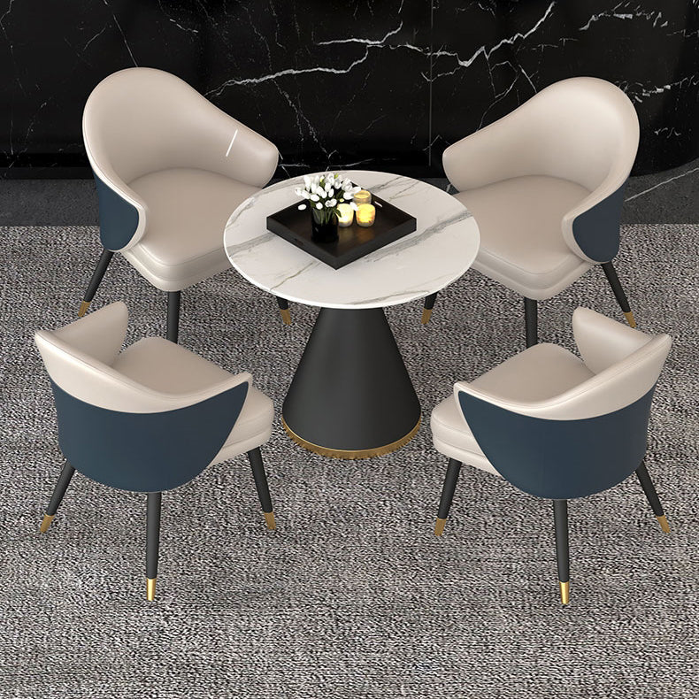 Contemporary Design 1/4/5 Pieces Dining Set Round Dining Room Table Set
