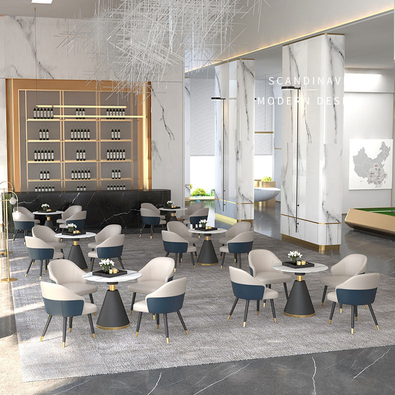 Contemporary Design 1/4/5 Pieces Dining Set Round Dining Room Table Set